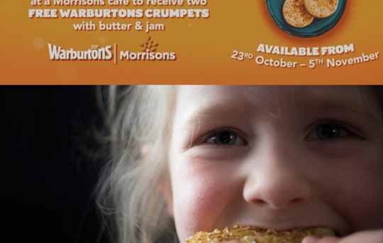 'Ask for Ellen' at any Morrison's Cafe to receive free crumpets this half term